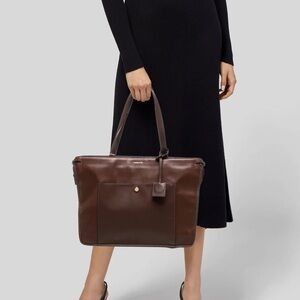 Louise et Cie Brown Tote Shoulder Laptop Bag